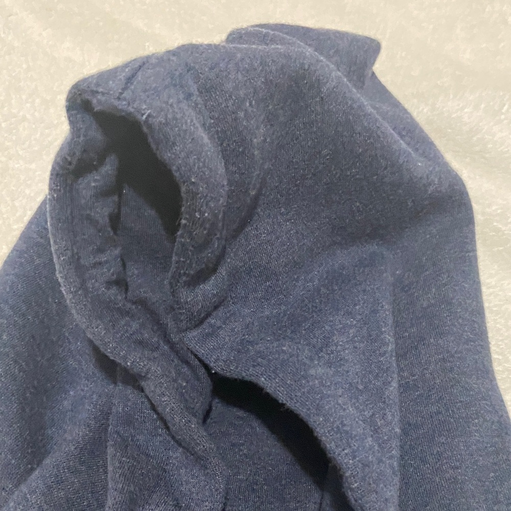Puma Men's Navy Crewneck Hoodie with White Logo - Picture 3 of 10
